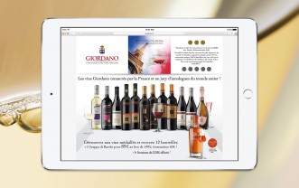 Giordano wines – Mailshot – web landing page